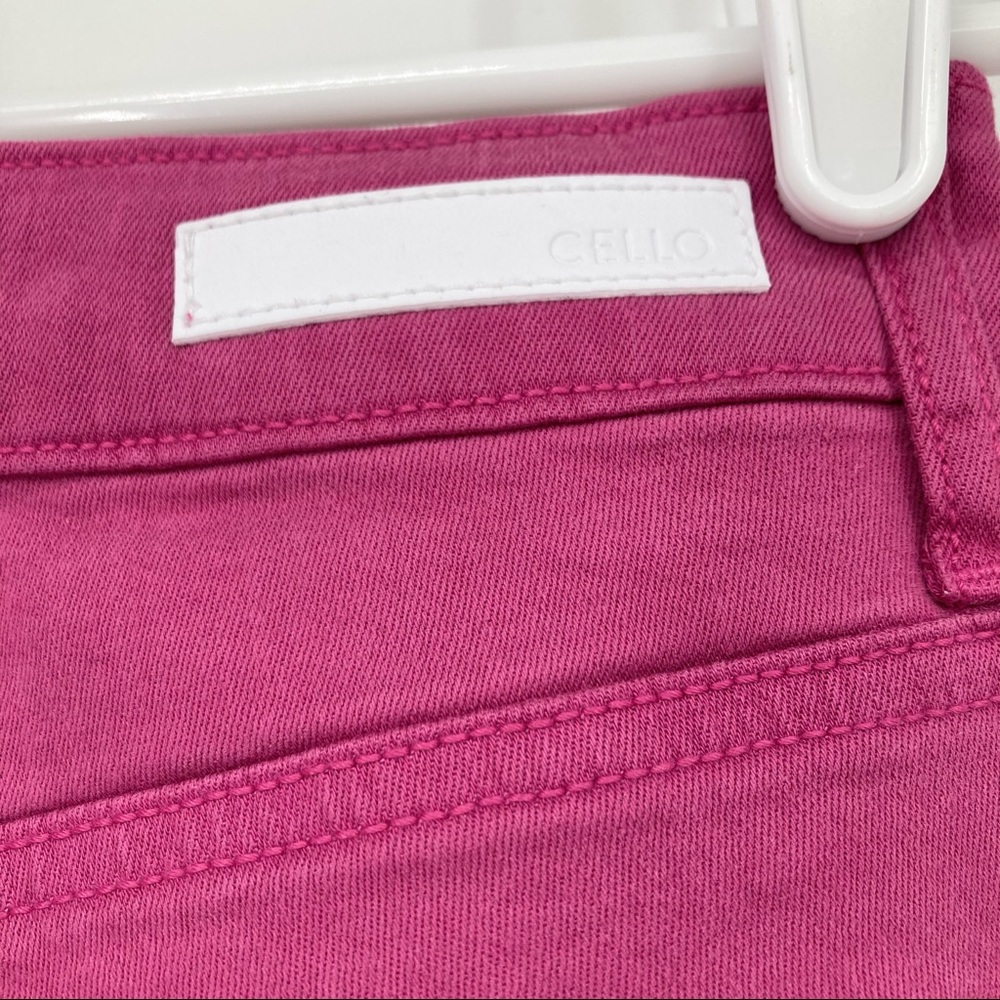 ❤️‍🔥 (5/20) NWT Cello High Rose Crop Skinny Pink Jeans Size 5 - Picture 10 of 13